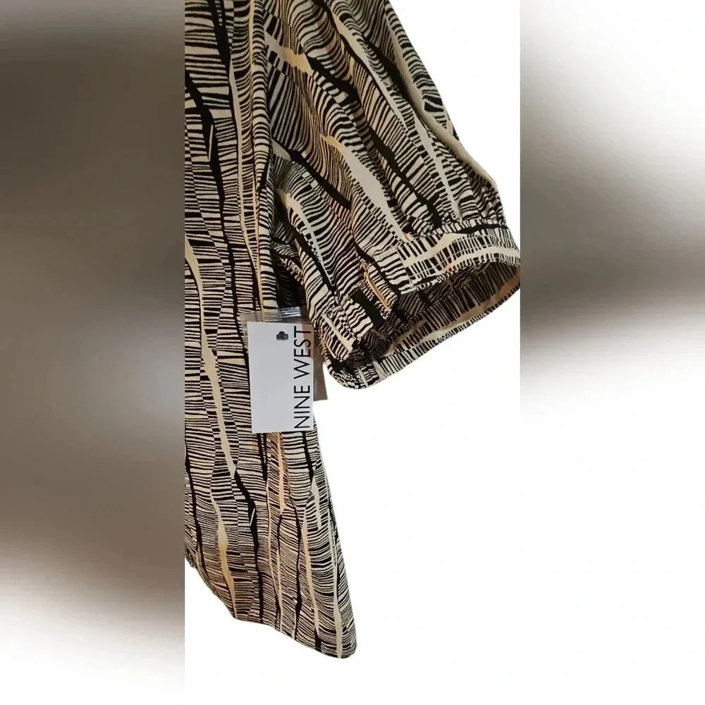 Nine West - NEW Puff Sleeve Button Down Blouse​​​​​ - Picture 4 of 7